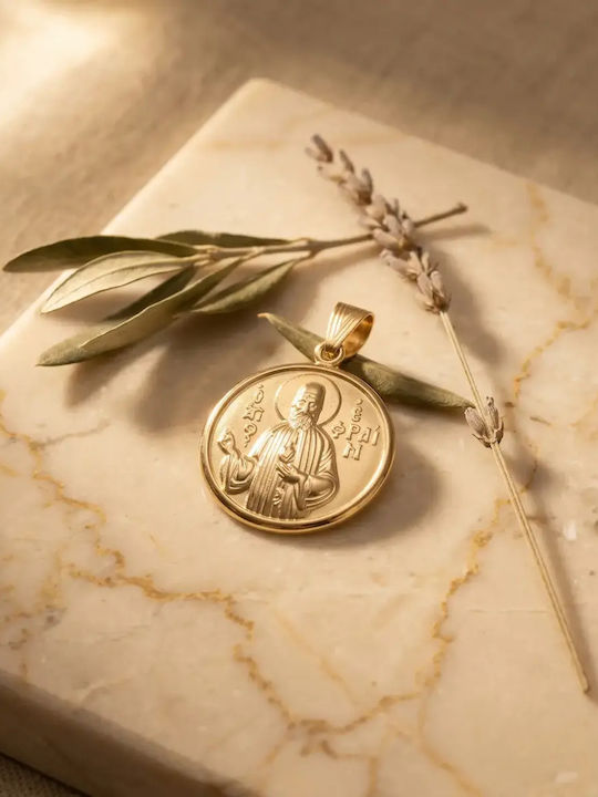 Kinder Amulett Kinderschutzamulett mit Goldkette 14K 057909