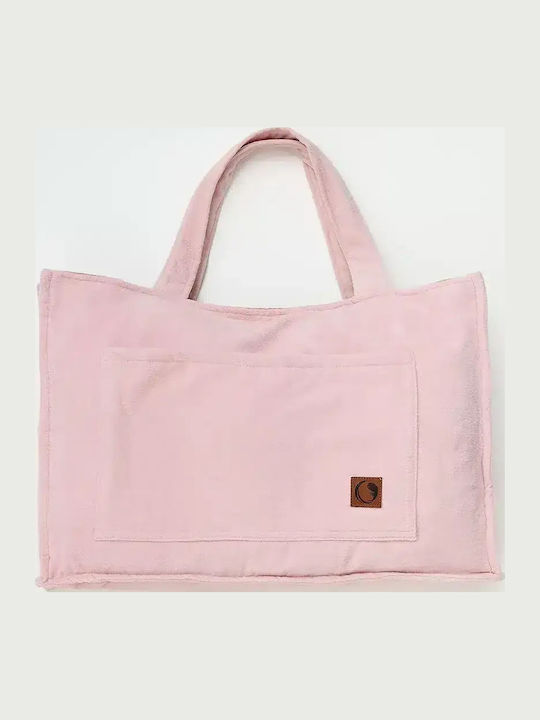 Borea Sunlounger Stoff Strandtasche mit Kulturtasche Rosa