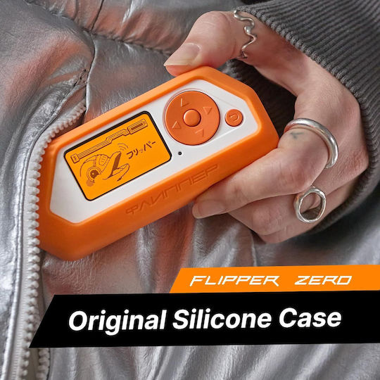 Soft Touch Silicone Protective Case Flipper Zero Shockproof Scratch-resistant Full Access To Usb-c Gpio Microsd Ir Ports Ergonomic Non-slip Design Orange
