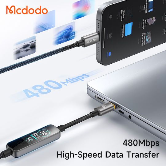 Mcdodo Кабел USB-C мъжки - USB-C 240W Черен 1.2m