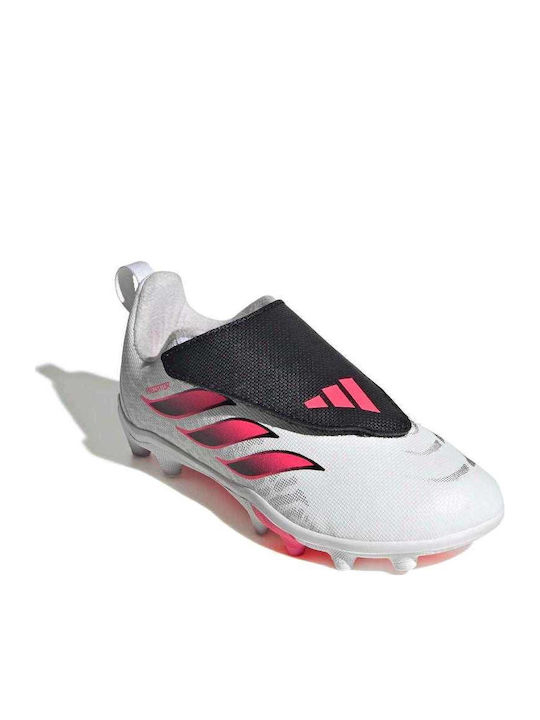 adidas Predator Club FG/MG Kids Soccer Cleats With Molded Studs White