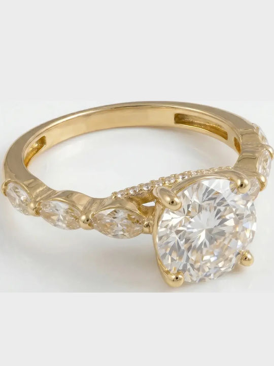 Inel Din Aur 9 Carate Cu Zircon