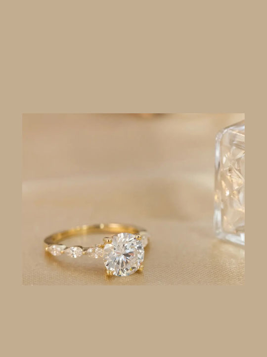 Inel Din Aur 9 Carate Cu Zircon