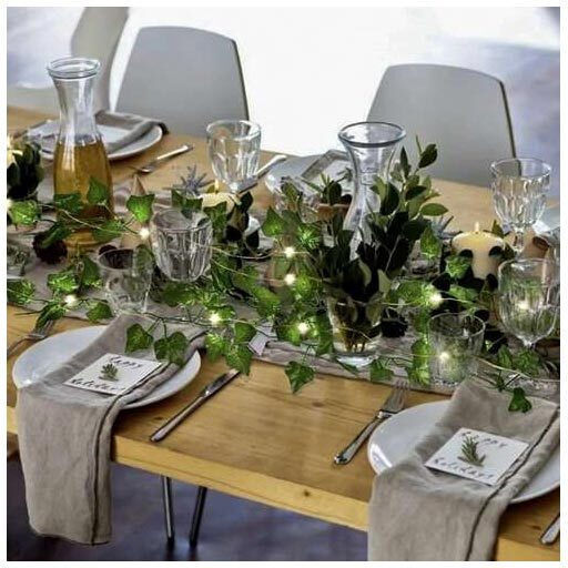 Decorative Plastic Ivy Plant Led 12 Pieces 25 Meters Aria Trade