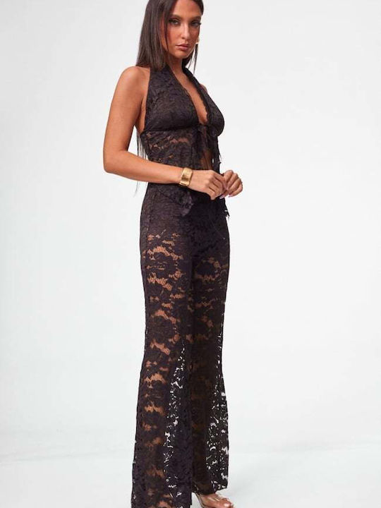 Damen Braune Dunkle Set mit Hose