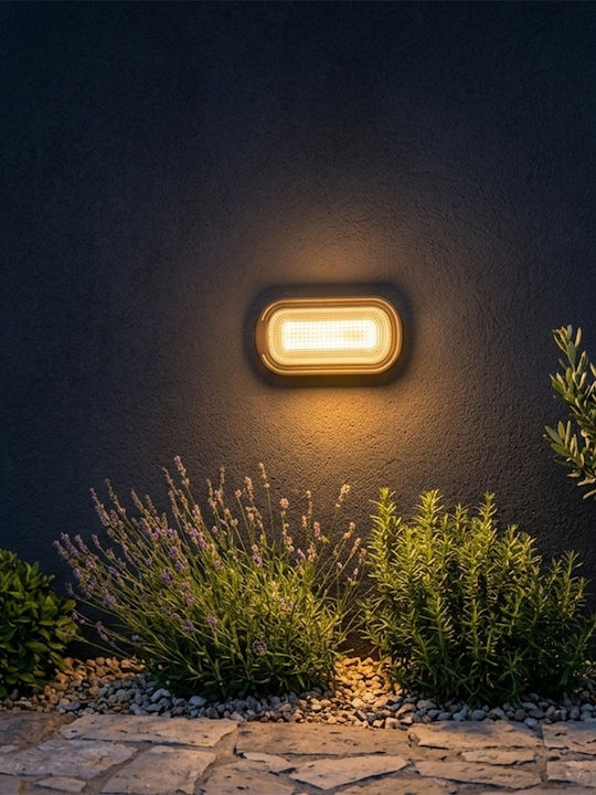 Keskor Iluminat Exterior Montat Pe Perete Led 24W Cu Lumină Alb Cald 26.5x5x13.5cm