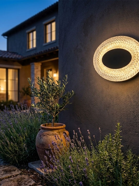 Keskor Iluminat Exterior Montat Pe Perete Led 24W Cu Lumină Alb Cald 22x4.5x16.5cm