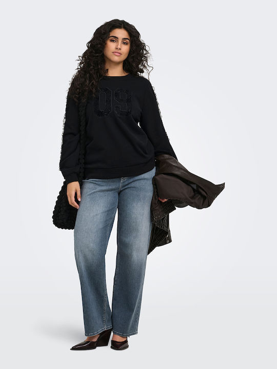Damen Bluse Baumwolle Langärmelig Schwarze