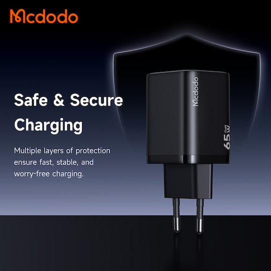 Mcdodo Wireless GaN Charger with USB-C Port 65W Black (CH-0850)