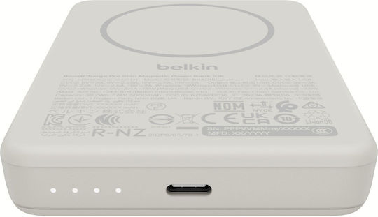 Belkin BoostCharge Slim Qi2 Power Bank 10000mAh 30W mit USB-C Ausgangsanschlüsse Beiges