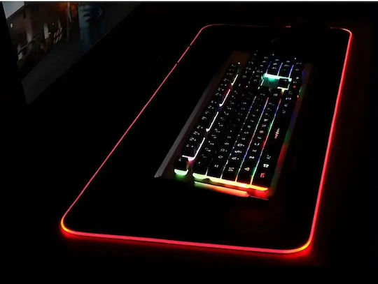 Verk Group Gaming Mauspad XXL (800mm) mit RGB-Beleuchtung über USB