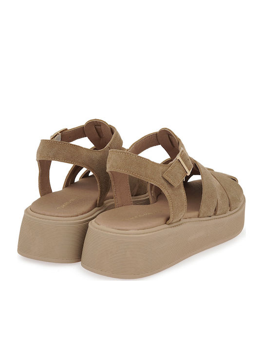 Women's Flat Sandals Flatforms Brown