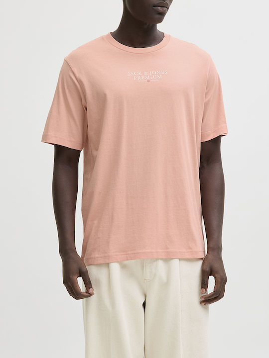 Jack & Jones Herrenblusen Kurzarm T-Shirt Korallenrosa