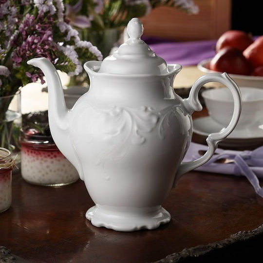 Kristoff Fiorina Teeset mit Tasse aus Porzellan Weiß 1200ml 27Stück