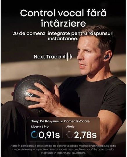 Soundcore by Anker Liberty 5 Pro In-ear Căști Bluetooth Handsfree cu Rezistență la Transpirație și Husă de Încărcare Midnight Black