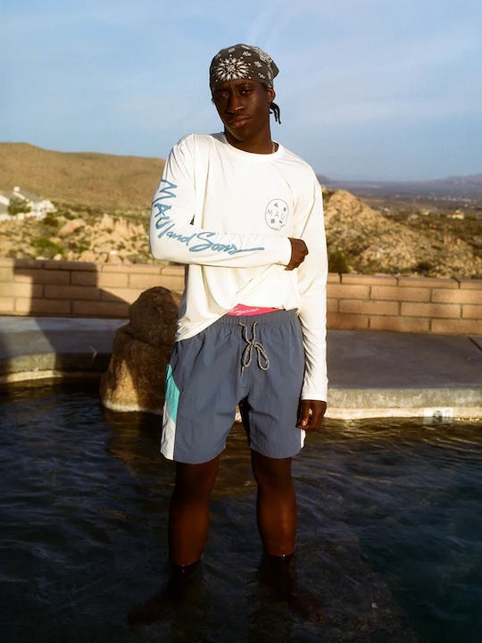 Men's Swimwear Shorts Blue Striped