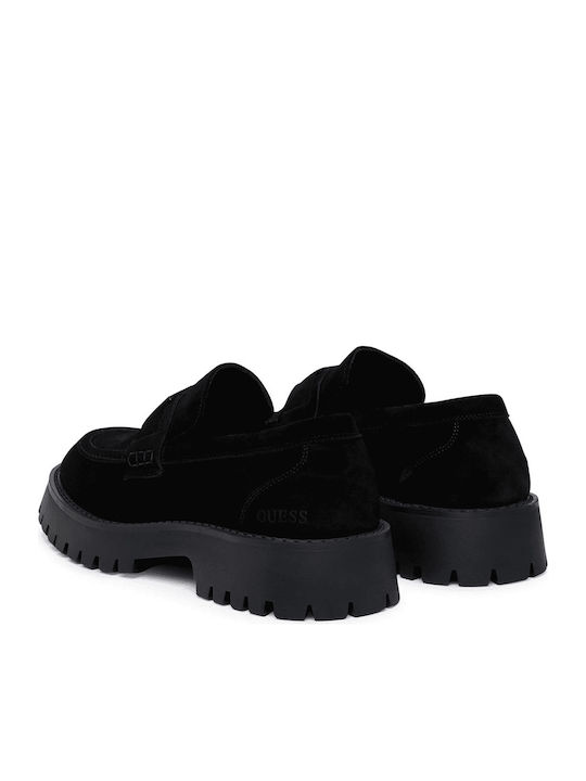 Suede Herren Mokassins in Schwarz Farbe