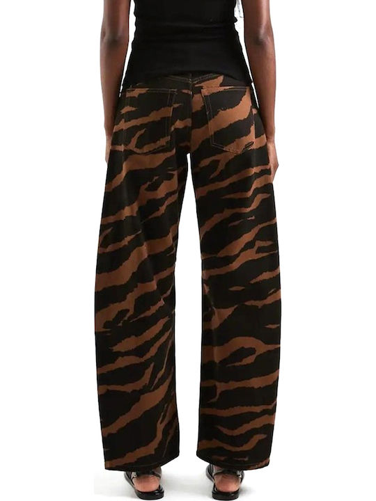 Topshop Дамско дънково панталон Кафяв 31002147-Dark-Brown-Denim