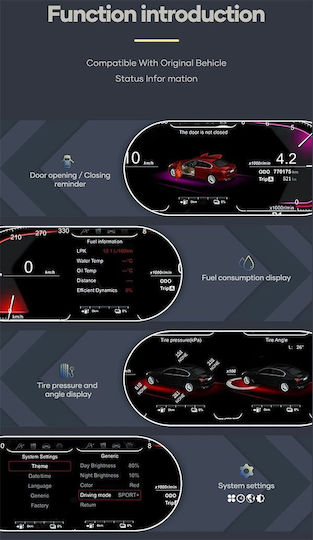 Digital Iq Fz 955_ic 12.3in Bmw 3 3 Gt 4 Series F30 F31 F32 F33 F34 Mod 2013-2019 Digital Dashboard