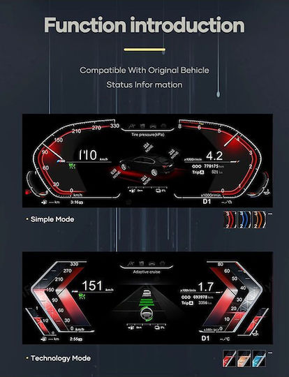 Digital Iq Fz 955_ic 12.3in Bmw 3 3 Gt 4 Series F30 F31 F32 F33 F34 Mod 2013-2019 Digital Dashboard