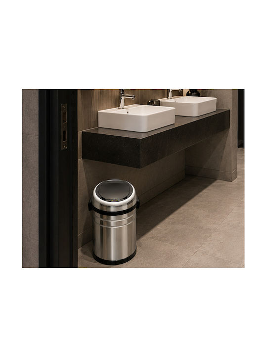 MRShome MRShome Mülleimer aus Edelstahl Silber 68lt