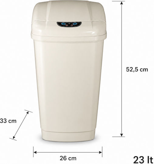 MRShome Plastic Waste Bin with Sensor White 23lt