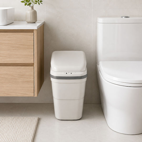 MRShome Mülleimer Kunststoff mit Sensor Grau 10l