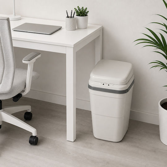 MRShome Mülleimer Kunststoff mit Sensor Grau 10l