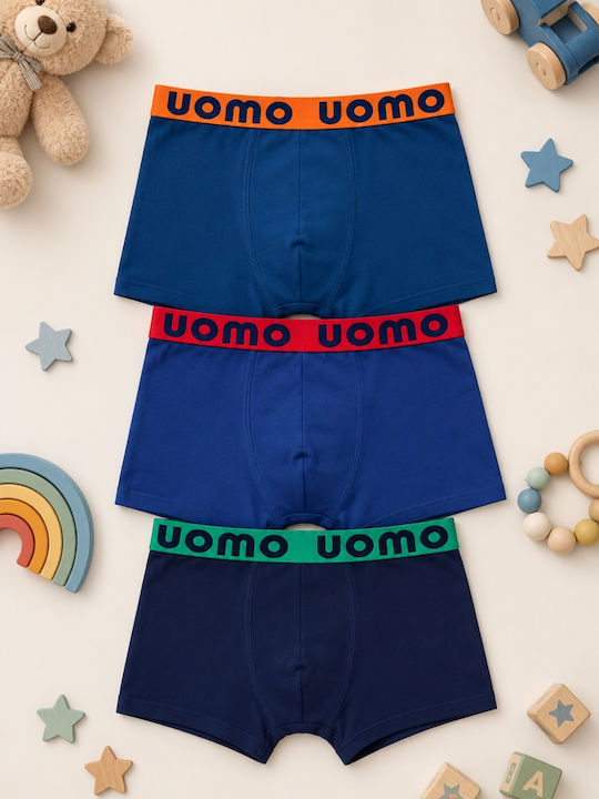 Uomo Set Kids Boxers 3 Pieces Multicolour