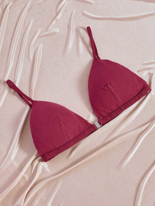 Celestino Sutien Triunghiular Dama Detaliu Strass Burgundy