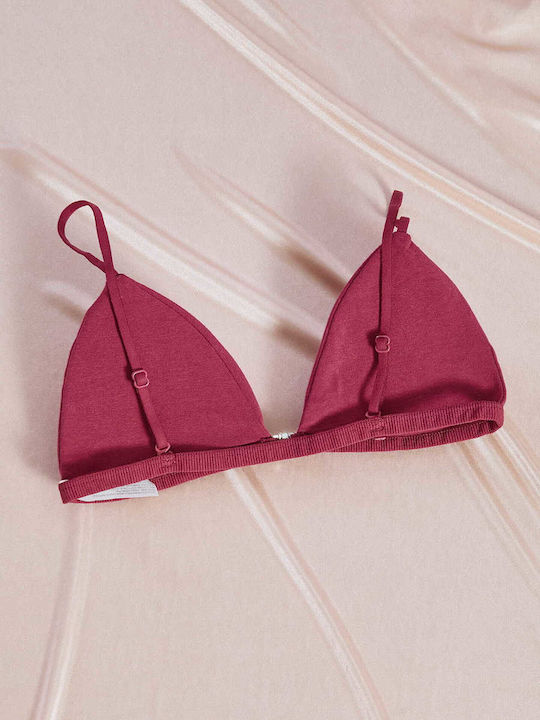 Celestino Sutien Triunghiular Dama Detaliu Strass Burgundy