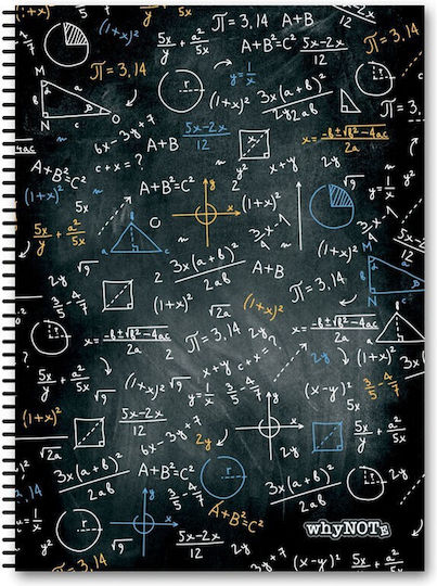 WhyNote Spiral Ruled Notebook B5 4 Subjects Science (Miscellaneous Designs)