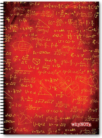WhyNote Spiral Ruled Notebook B5 4 Subjects Science (Miscellaneous Designs)