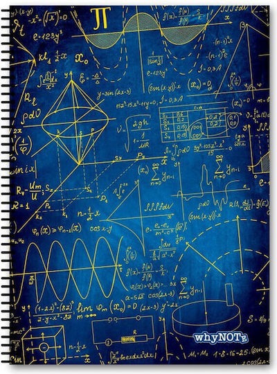 WhyNote Spiral Ruled Notebook B5 4 Subjects Science (Miscellaneous Designs)