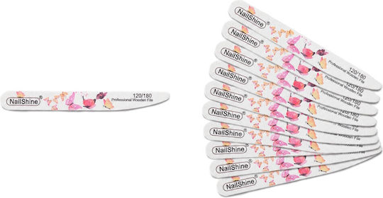 Пакет 50 Професионални Дървени Файлове За Нокти Knife Butterfly 120/180 Nailshine