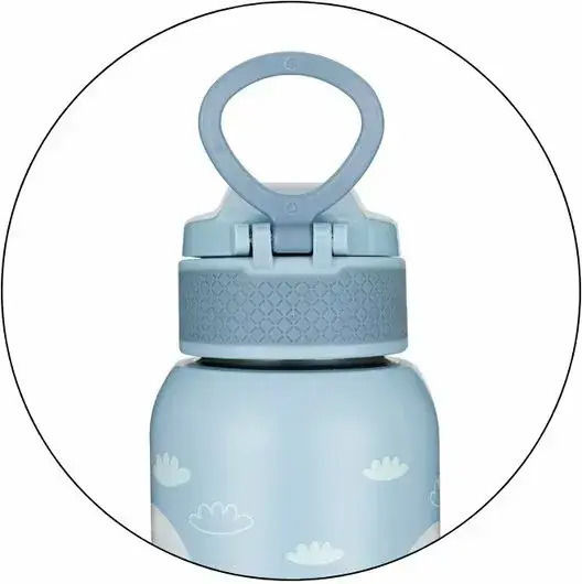 Petite & Mars Termos Sticlă Pentru Copii Din Oțel Inoxidabil Albastru 350ml