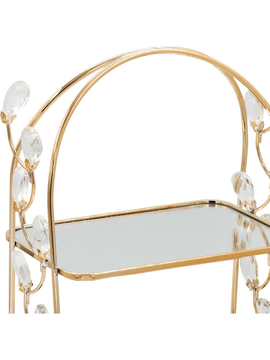 Keskor Decorative Metallic Gold Platter 24x15x38cm