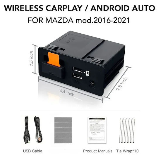 Digital IQ Car Audio System for Fiat 124 Mazda 2 / 3 / 6 / MX-5 / CX-3 / CX-5 / CX-9 2016-2021 Bluetooth USB WiFi GPS Apple CarPlay Android Auto