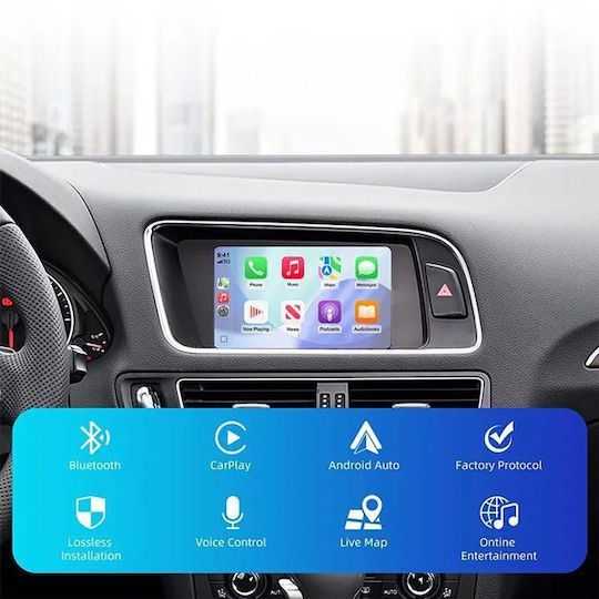Digital IQ Car Audio System for Audi A4 / A5 / Q5 Dodge Journey Chrysler Vision 2009-2017 Bluetooth USB AUX WiFi GPS Apple CarPlay Android Auto with 6.5" Touch Screen
