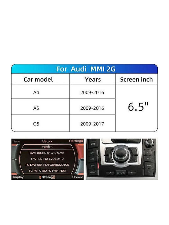 Digital IQ Auto-Audiosystem für Audi A4 / A5 / Q5 Dodge Journey Chrysler Vision 2009-2017 mit Touchscreen 6,5"