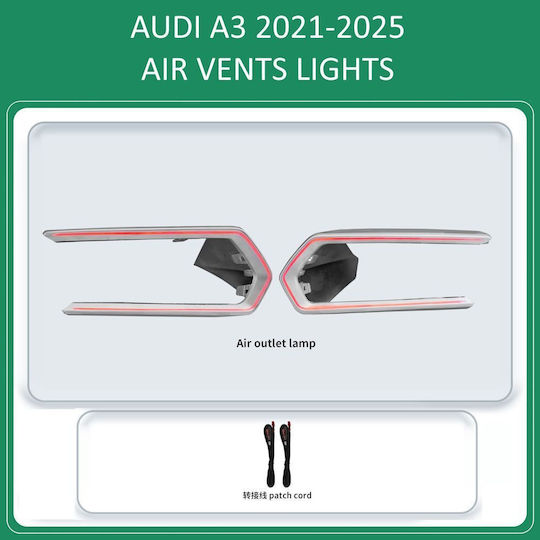 Diq Airvent Audi A3 8y-2 Mod 2021-2026 Digital Iq Turbine Air Vent Ambient Light Kit Audi A3 8y Mod 2021-2026