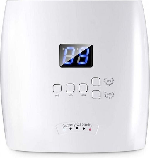 Rechargeable Nail Polish Curing Lamp UV / LED Battery 66W White