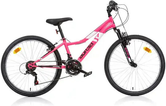 Dino Ring 24" Παιδικό Mountain Bike 6 Ταχυτήτων Ροζ