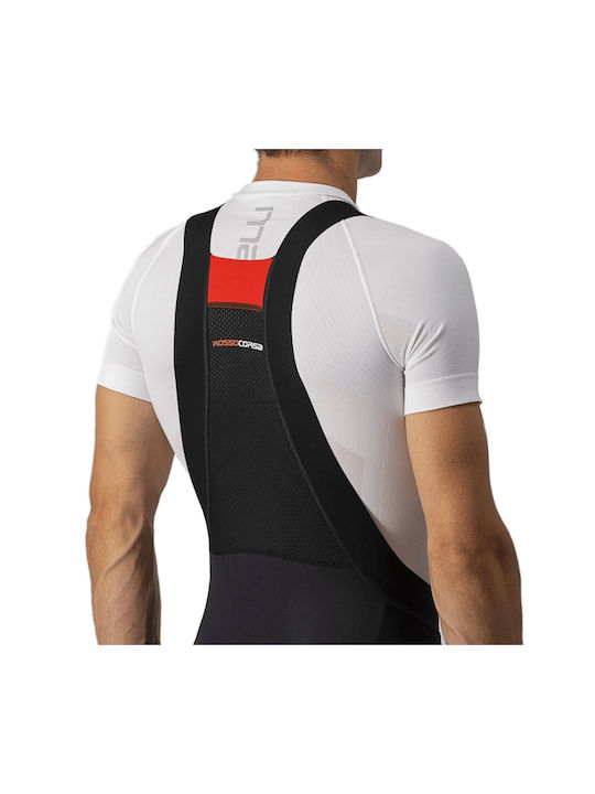 Castelli Pantaloni De Ciclism Pentru Bărbați Cu Bretele Negri