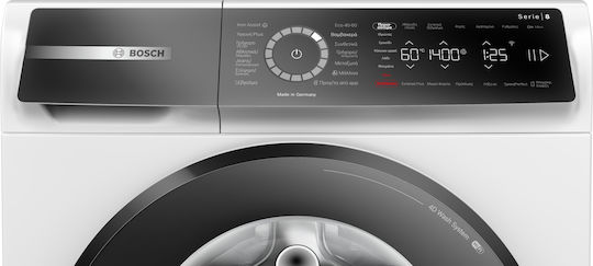 Bosch Waschmaschine 9kg mit Dampftechnologie 1400 Umdrehungen Speed Perfect WGB24409GR