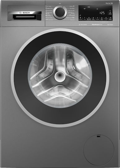 Bosch Mașină de Spălat Rufe 9kg cu Tehnologie cu Abur 1400 Rotiri Asistență Fier Inox WGG244ZREU