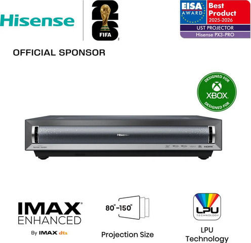 Hisense Projector DLP 4K Ultra HD Laser με Wi-Fi και Ενσωματωμένα Ηχεία PX3-PRO