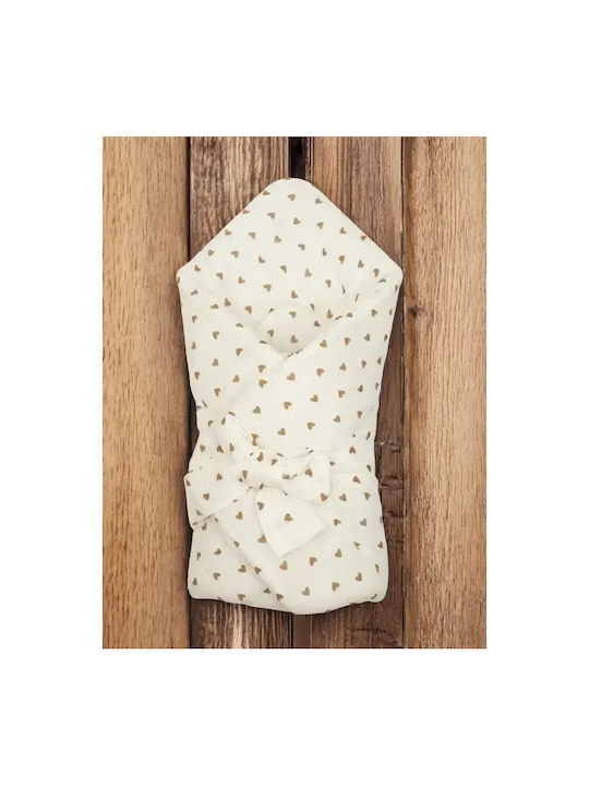 New Baby Pătură Pepinieră Swaddling 100% Bumbac Bej 75x75cm