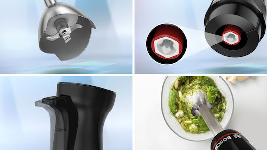 Bosch Serie 4 Blender de Mână cu Tijă din Inox 1000W Negru