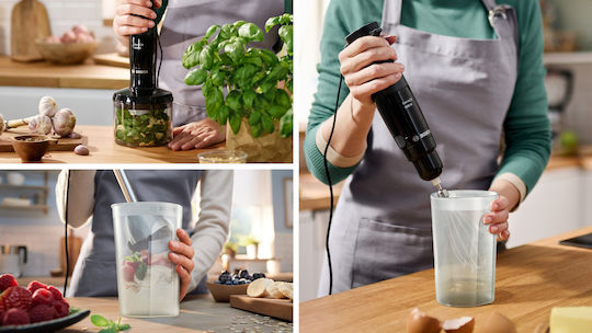Bosch Serie 4 Blender de Mână cu Tijă din Inox 1000W Negru